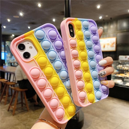 push-it-bubble-fidget-toys-funny-case-xiaomi-redmi-9t-9c-note-10-pro-max-5g-4g-note-9s-9-8-7-pro-max-poco-x3-nfc-pro-m3-pro-mi-11-lite-soft-silicone-cover-decompression-rainbow-case