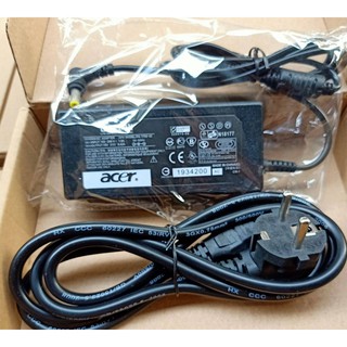 ส่งจากไทย Adapter อะเด๊ปเตอร์โน๊ตบุ๊ค เอเซอร์ acer 19V 3.42A  หัวขนาด 5.5x1.7 มม  พร้อมสายไฟ AC  อะเด็ปเตอร์ พร้อมส่ง