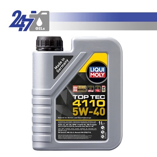 [โค้ด 247OCTลด฿130] LIQUI MOLY น้ำมันเครื่องสังเคราะห์แท้ TOP TEC 4110 5W-40 5W40 ขนาด 1 ลิตร