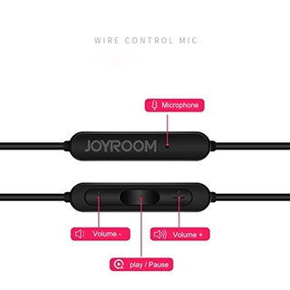 หูฟัง 3.5mm in-ear สายยาว 1.2 เมตร มีไมค์โครโฟนในตัว JOYROOM รุ่น JR-E203 พกพาสะดวก เสียงดี