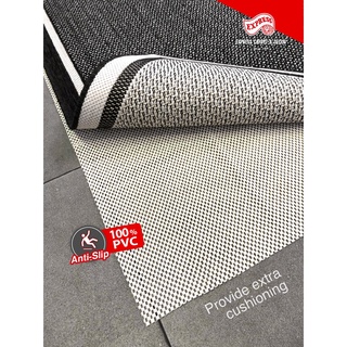 EXPRESS CARPET แผ่นรองพรมกันลื่น RUG PAD รุ่น DOT ผืนใหญ่80x150cm สีครีม ยึดแน่น ปลอดภัย ไม่ทิ้งคราบ ตัดแบ่งได้ ราคาถูก