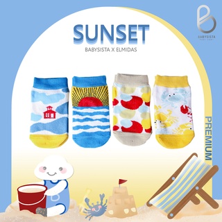 ถุงเท้าเด็ก babysista รุ่น Sunset สินค้า Premium (พร้อมส่ง) มีราคาขายส่ง