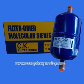 ไดเออร์แอร์ ฟิลเตอร์ ดรายเออร์ (Filter Drier) ยี่ห้อ CK ขนาดท่อ 3/8  ใช้ได้กับแอร์น้ำยา R-12, R-22 ,R-134A