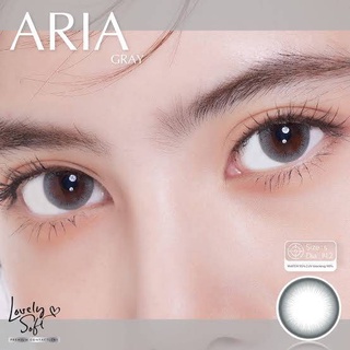 คอนแทคเลนส์กรองแสง สายตา-แฟชั่น Lovelysoft Aria Gray เลนส์นิ่นใส่สบาย ค่าอมน้ำ 55%