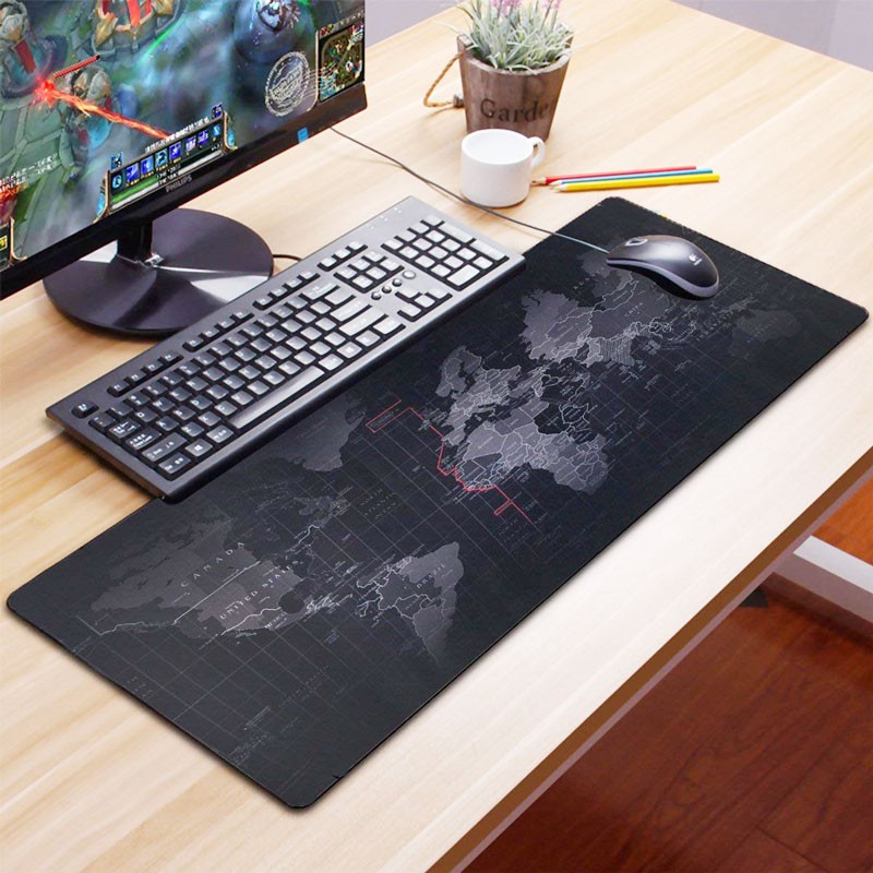 ภาพหน้าปกสินค้าแผ่นรองเม้าส์ ลายแผนที่โลก World Map Mouse Pad