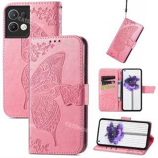 เคสโทรศัพท์มือถือหนัง กันกระแทก พร้อมช่องใส่บัตร หรูหรา สําหรับ Oppo Reno8 5G 8 Pro Reno 8 7 Pro 8Reno Reno7 Z 7Z Reno8Pro 5G