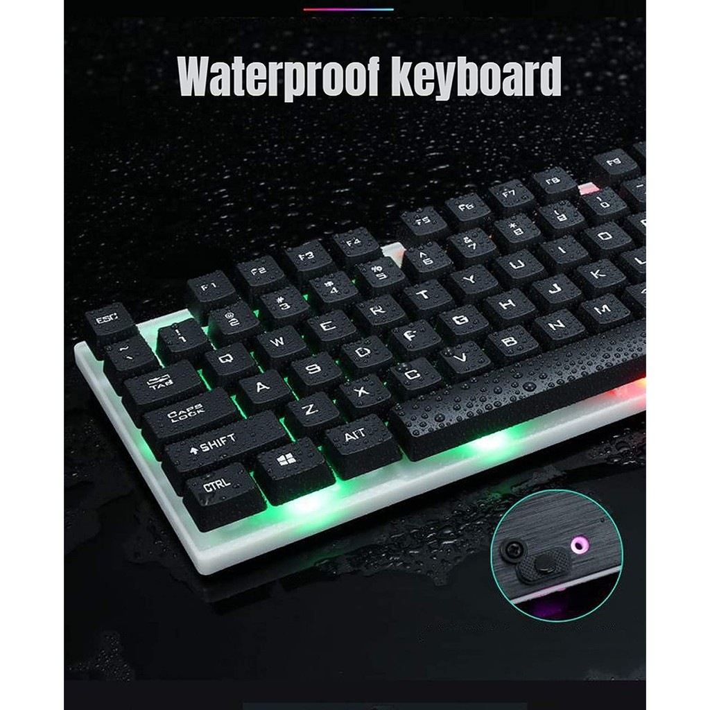 ภาพสินค้าชุดคีย์บอร์ดและเมาส์ ไฟสีรุ้ง  LIMEIDE GTX300 Gaming Keyboard mouse Rainbow RGB LED Illuminated จากร้าน bing55 บน Shopee ภาพที่ 3
