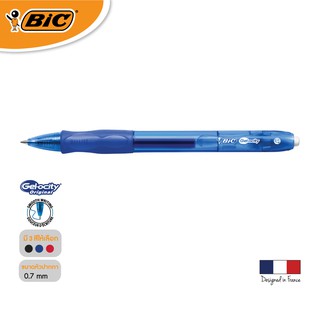 [Official Store] BIC บิ๊ก ปากกา Gel-ocity Original Clic ปากกาเจล เเบบกด หมึกน้ำเงิน หัวปากกา 0.7 mm. จำนวน 1 ด้าม