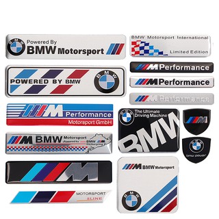 For BMW M Power F30 330i 530i 525i E87 E93 E86 E63 E64 E65 E66 Aluminum Alloy Car Body Sticker Nameplate Auto Rear Window Emblem Badge Decal Scratch Cover Decoration