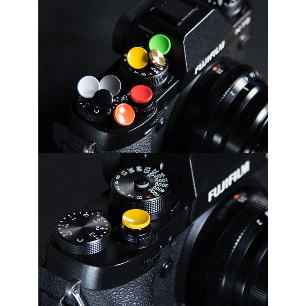 ภาพหน้าปกสินค้าปุ่มกดชัตเตอร์กล้อง โลหะ พื้นผิวเว้า สําหรับ Fuji XPRO2 X100F T XE3 XT20 10 XT2 3 GS645s M5 M6 M7 M8 M9