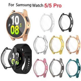 เคสชุบไฟฟ้า TPU ป้องกันรอย สําหรับ Samsung Galaxy Watch 5 40 มม. 44 มม.