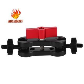 Aluminum alloy Multi-Function Dual Ball Head Hot Shoe 1/4 inch Tripod Magic Arm Mount Adapter DSLR Camera Accessory for Monitor LED Light Red