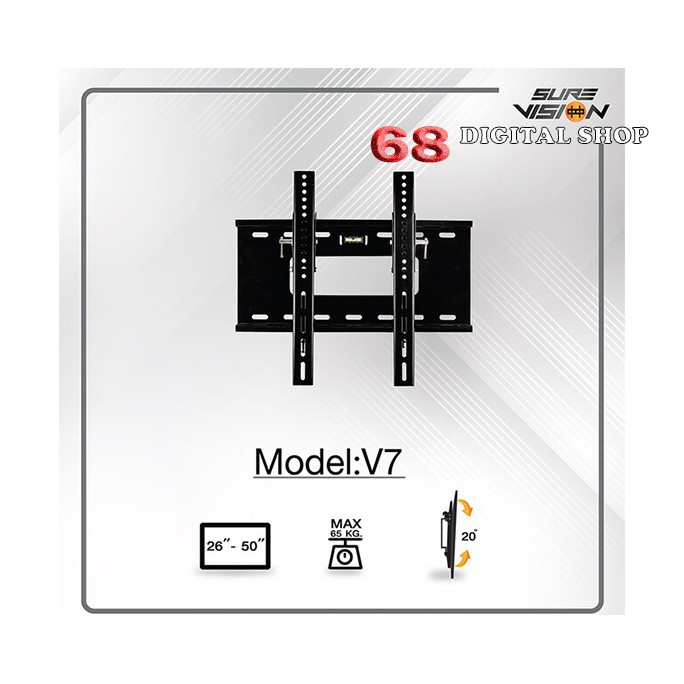 ขาแขวนทีวีติดผนังรองรับขนาดจอ-26-55-รุ่น-v7-ทุกรุ่นทุกยี่ห้อ-ปรับก้มได้-20-องศา