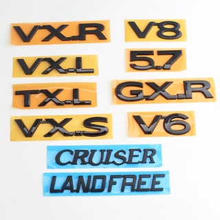 สติกเกอร์ตราสัญลักษณ์โลโก้ด้านหลัง สีดํา สําหรับ TOYOTA Land Cruiser Prado V6 V8 5.7 VXR VXL XVS TXL GXR LANDFREE