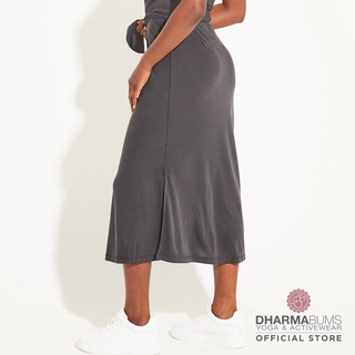 Dharma Bums Oracle Midi Skirt - Dark Grey กระโปรง ดาร์มา บัมส์