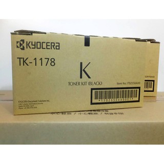 Kyocera TK-1178 Black Toner แท้ศูนย์ ของใหม่คุณภาพ100% For: Kyocera Ecosys M2040dn , Kyocera Ecosys M2540dn