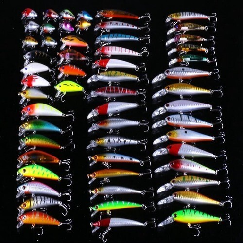 Lure set 56 pieces sea bass, flounder, root fish, hard lure, artificial ...