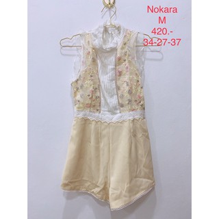 จั๊มสูทขาสั้น จั๊มสูทลูกไม้ NOKARA SIZE M