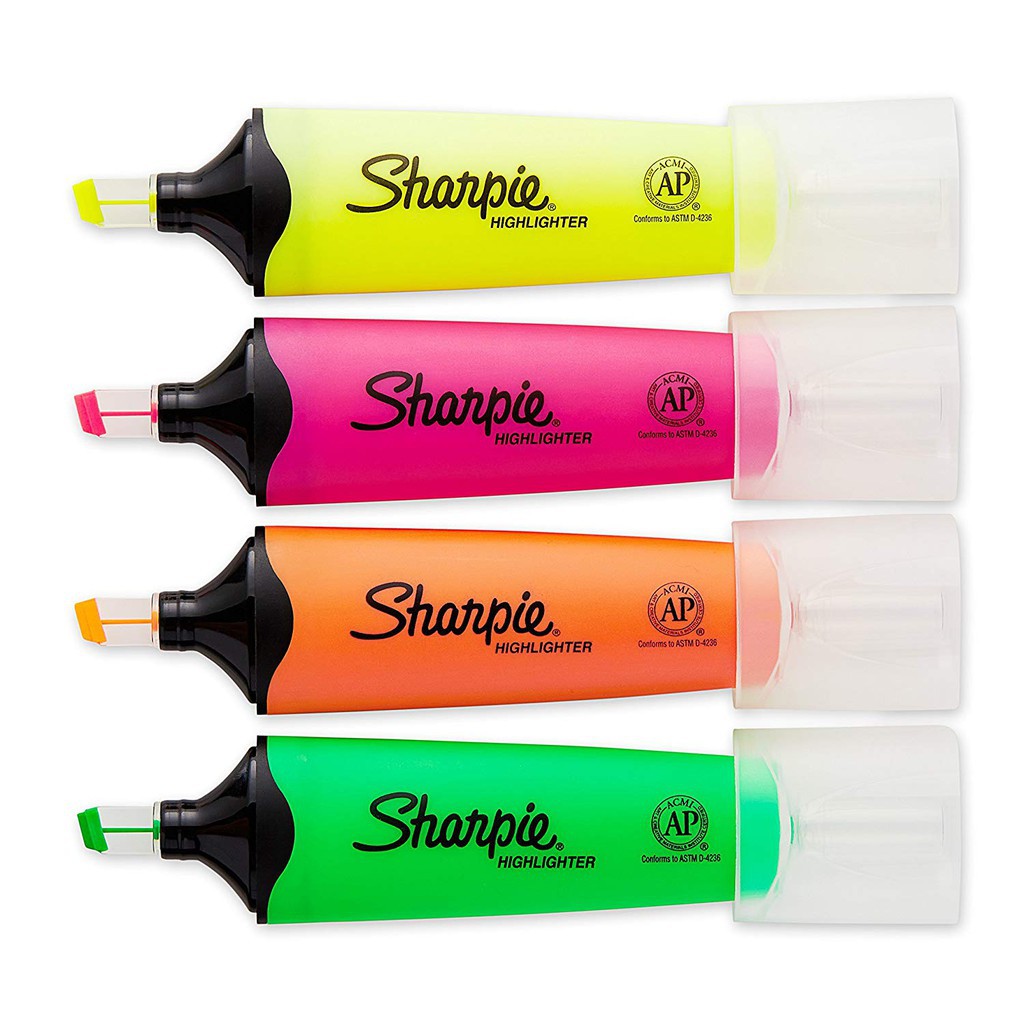 SHARPIE Highlighter Clear View Smear Guard ปากกาเน้นข้อความ Shopee