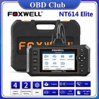 Foxwell NT614 Elite เครื่องสแกนเนอร์วินิจฉัยน้ํามันอัตโนมัติ OBD2 4 ระบบ ABS SRS EPB สําหรับรถยนต์