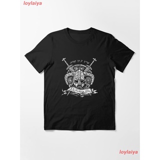 Skyrim Dovahkiin Essential T-Shirt เสื้อยืดผู้ชาย ลายการ์ตูนพิมพ์ลายเสื้อลายการ์ตูนผู้หญิง เสื้อคอกลม สินค้าพร้อมส่ง