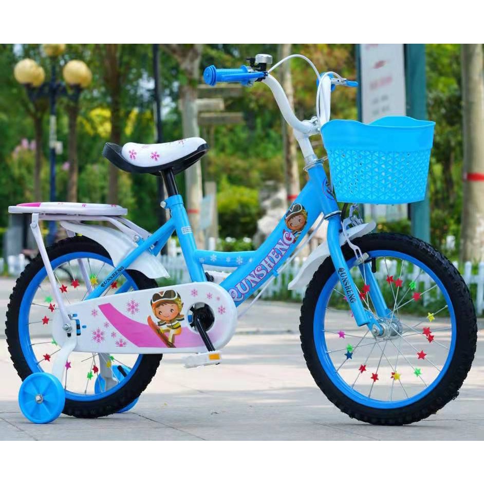ภาพหน้าปกสินค้าจักรยานเด็ก16นิ้ว TEE-01 เหล็ก มีตะกร้า เบาะซ้อนท้าย แถม กระดิ่ง เหมาะกับเด็ก3-6 ขวบ .