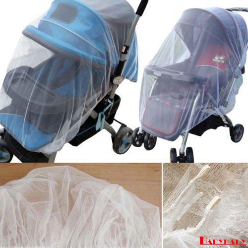 fy-new-1x-whtie-stroller-pushchair-mosquito-insect-protector-pram-hood-type-bed-net-mesh-buggy-cover