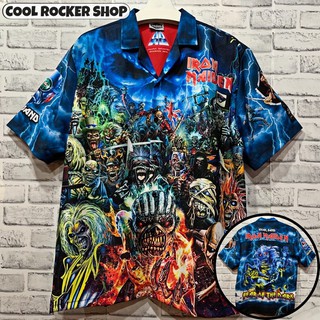 Cool Rocker : เสื้อเชิ้ตทรงโอเวอร์ไซส์ ลาย Vintage Iron Maiden