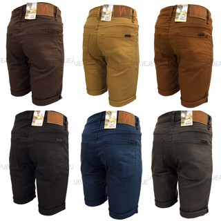 สินค้า ND Men\'s Color Shorts กางเกงขาสั้น ผู้ชาย ผ้ายืดสี เนื้อผ้าสวย ใส่สบาย สีไม่ตก ทรงสวย เป้าซิป Size 28-38