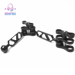 ราคา🌙Aluminum Alloy Scuba Dual Ball Joint Arm And 2 Butterfly Clip Mount