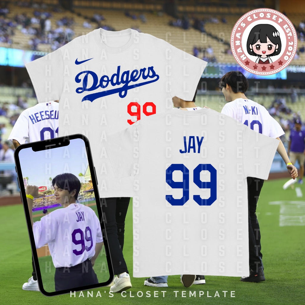 hot-tshirts-enhypen-dodgers-jersey-number-เสื้อยืดแรงบันดาลใจที่กำหนดเอง2022