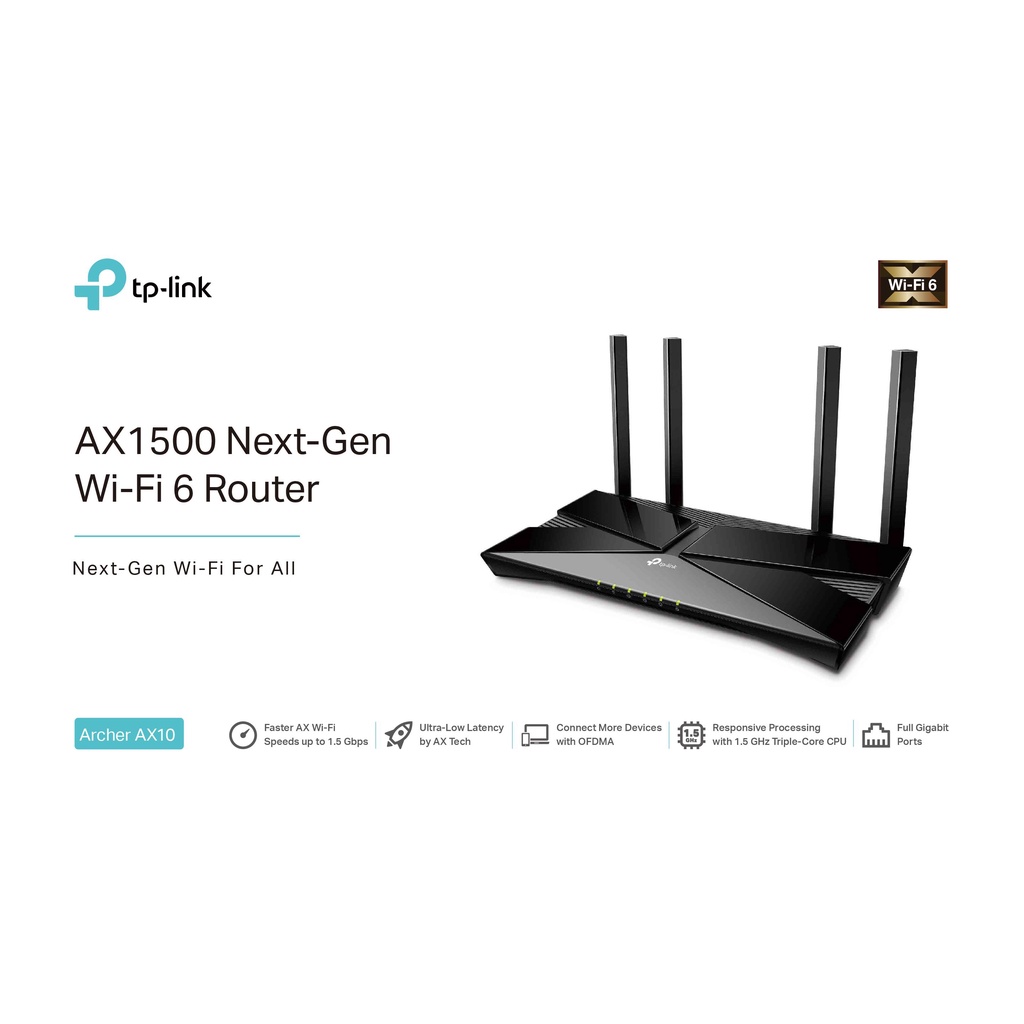 router-เราเตอร์-tp-link-archer-ax10-ax1500-wi-fi-6-router-ของแท้รับประกันตลอดอายุการใช้งาน