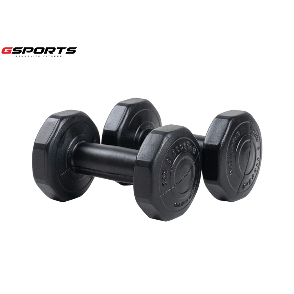 ภาพหน้าปกสินค้าGSports ดัมเบลพลาสติกสีดำ 1 kg แพ็คคู่ Dumbbell Black 1 kg x 2 รุ่น DB1-B x 2