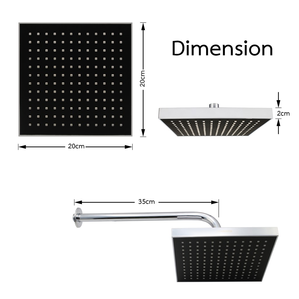 donmark-ฝักบัวก้านแข็งเรนชาวเวอร์-แบบเหลี่ยม-แบบกลม-รุ่น-sl-z2768c-แบบกลม-sl-z2850c