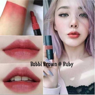 Beauty-Siam แท้ทั้งร้าน !! ลิปสติก BOBBI BROW CRUSHED LIP COLOR ขนาดจริง สี RUBY 3.4 G.