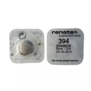 ภาพขนาดย่อของสินค้าถ่านนาฬิกา Renata 394 SR936SW ,380,936SW 1.55V Swiss Made ของแท้​ แบ่งขายจำนวน 1ก้อน