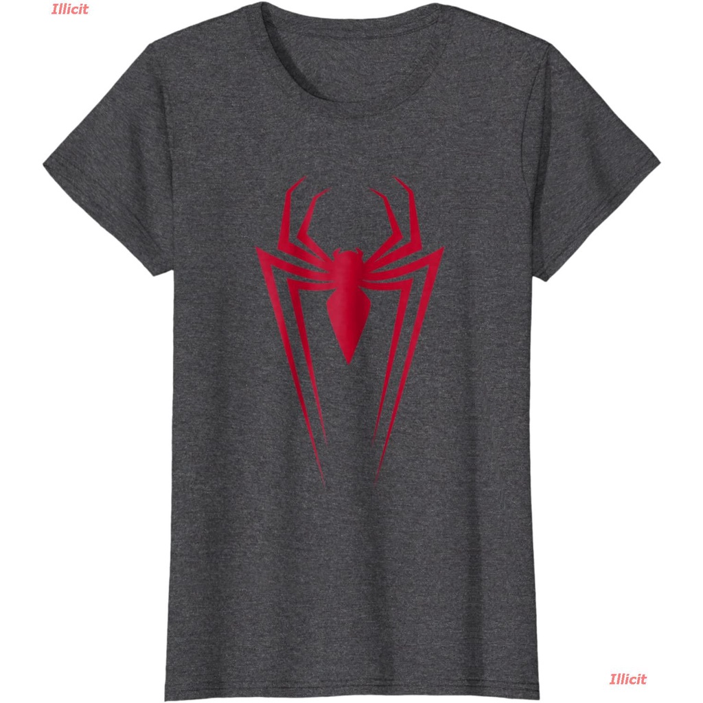 เสื้อยืดผู้ชายและผู้หญิง-marvel-spider-man-icon-graphic-t-shirt-c1-short-sleeve-t-shirts