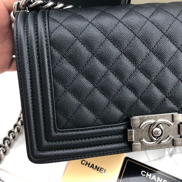 กระเป๋า-chanel-boy10-original-leather-พร้อมส่งค่ะ