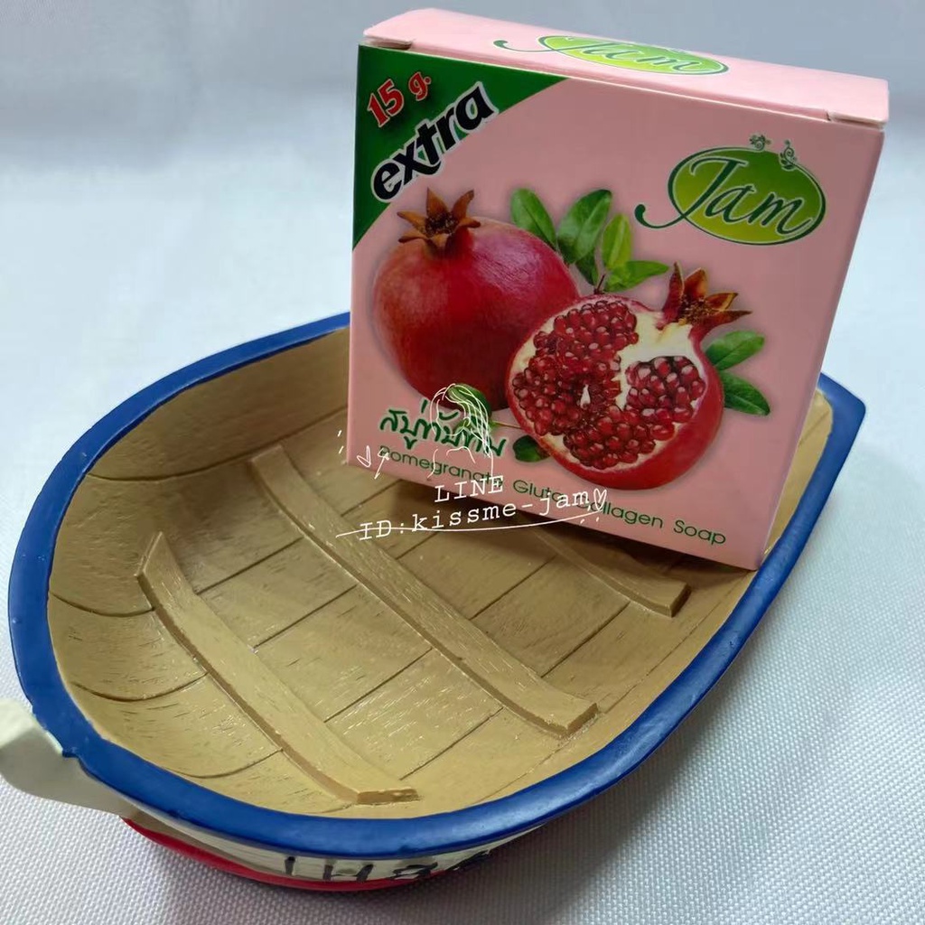 พร้อมส่ง-jam-1ก้อน-สบู่ทับทิม-หน้าใส-สบู่ในตำนาน-ขนาด-60กรัม