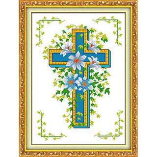 ชุดปักครอสติช ไม้กางเขน (The cross Cross stitch kit)