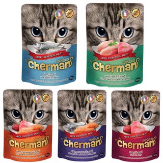 ภาพหน้าปกสินค้า(ซอง!!) Cherman อาหารแมวเปียก ขนาดบรรจุ 85 กรัม ที่เกี่ยวข้อง