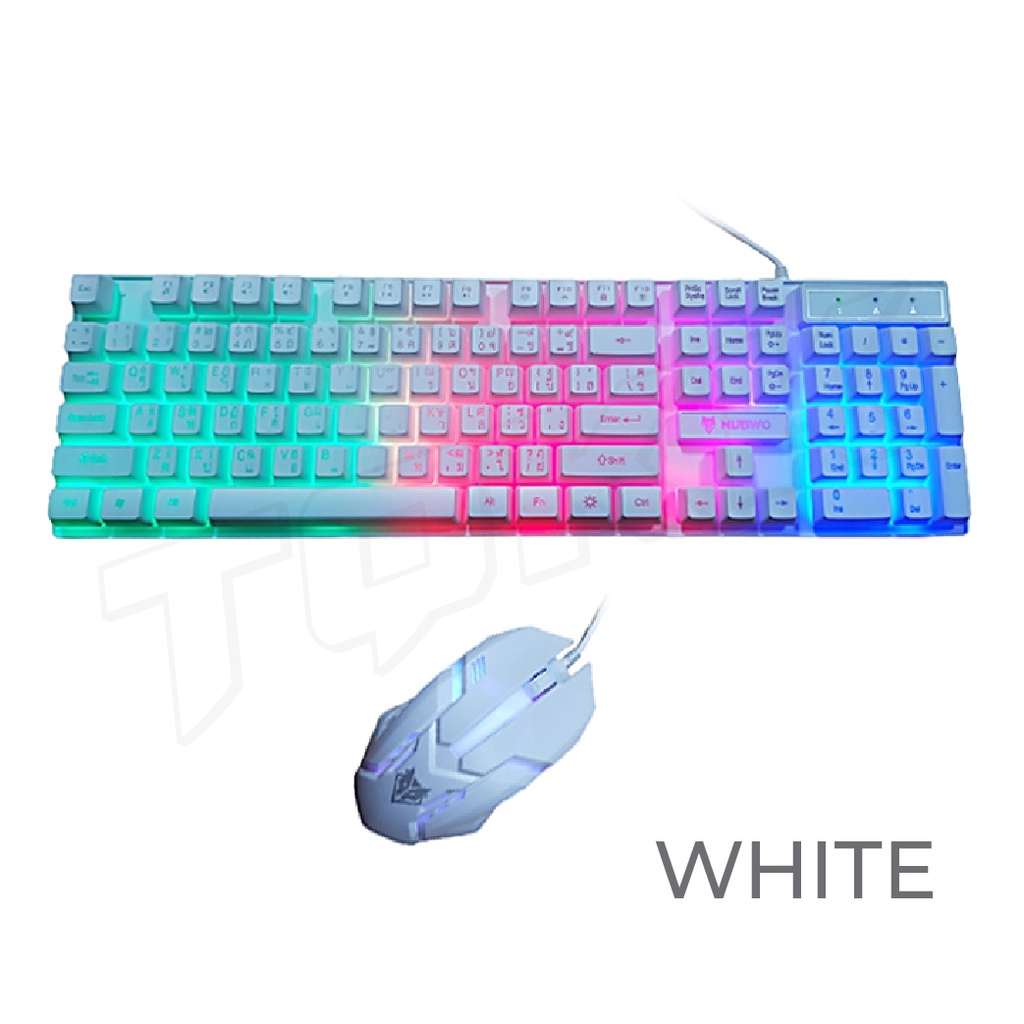 ภาพสินค้าพร้อมส่ง Nubwo รุ่น NKM-300/ NKM-623/ NKM-631/ GMK-712/ nkm-628 / nkm-250 Keyboard Mouse คีย์บอร์ดมีไฟ เมาส์มีไฟ จากร้าน th_31107616 บน Shopee ภาพที่ 4