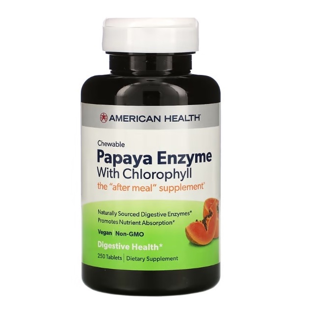 เอนไซน์มะละกอ แก้อาหารไม่ย่อย กรดไหลย้อน American Health, Papaya Enzyme