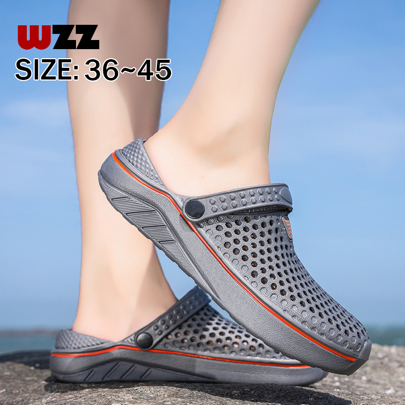 ภาพหน้าปกสินค้าREADY STOCK WZZ Men Hollow out Sandals Summer Hole Shoes รองเท้าแตะแบบสวม แฟชั่น สำหรับทุกเพศ ไซซ์ 36-45 จากร้าน wzzzz.th บน Shopee
