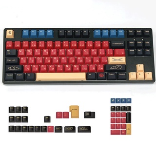 Red Samurai ปุ่มกดคีย์บอร์ด PBT 129 คีย์ สําหรับ MX Switch Mechanical Keyboard with ISO