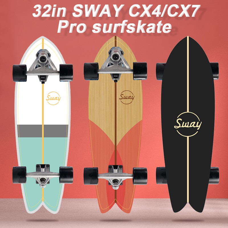 ภาพหน้าปกสินค้าSWAY Surfskate 32-inch surf skateboard L-CX4 Turcks fish ใหม่สเก็ตบอร์ดสี่ล้อ