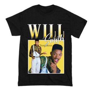  100%COTTONเสื้อยืด แบบนิ่ม พิมพ์ลาย Will Smith Famous สําหรับผู้หญิง sizes-5xl