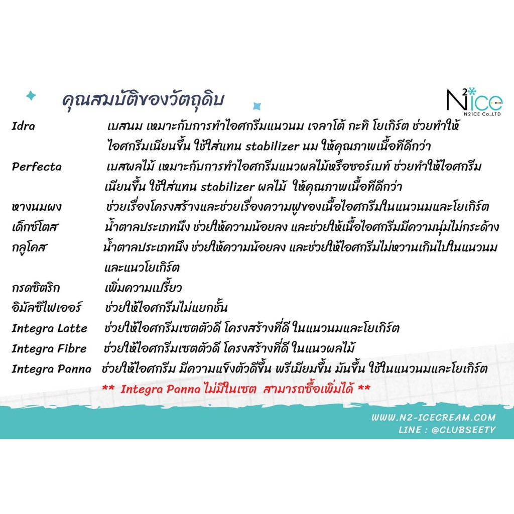 วัตถุดิบสำหรับทำไอศกรีม-standard-set-premium-plus