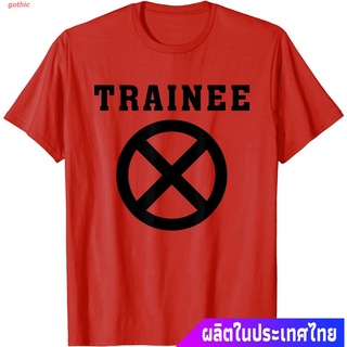 Tee เสื้อยืดลำลอง Marvel Deadpool Wade Wilson X-Force Trainee Outline T-Shirt Mens Womens T-shirts