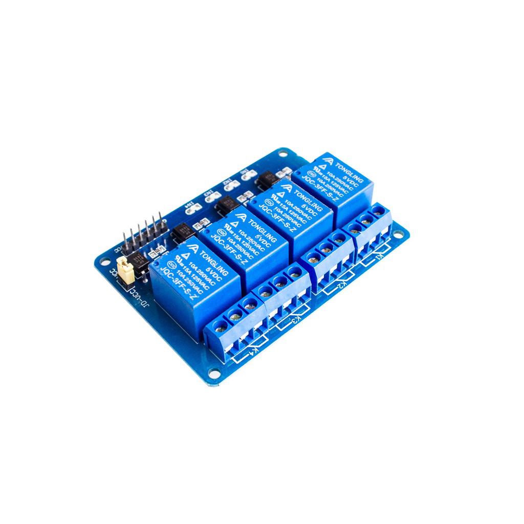 โมดูลรีเลย์ 4 Channel 5V พร้อมเอาท์พุทรีเลย์ 4  Way สําหรับ Arduino